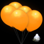 LED Balloons Gold - 5 Pack