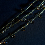LED Draping Bead Floral Centerpiece - Amber