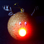 LED Gold Reindeer Ornament