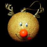 LED Gold Reindeer Ornament