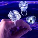White LED Diamond Bling Rings (24 Pack)