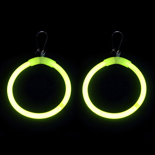 glow in the dark hoop earrings