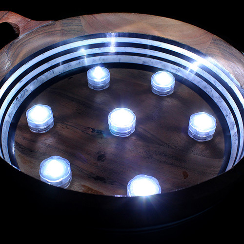 Waterproof Flower Tea Lights White - 12 Pack
