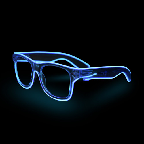 Blue EL Wire Light Up Glasses