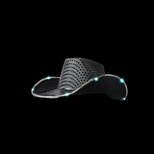 Black Light Up Cowboy Hat | LED Cowboy 