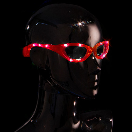 Glasses Red LED, LED Glasses - Heart JacKing