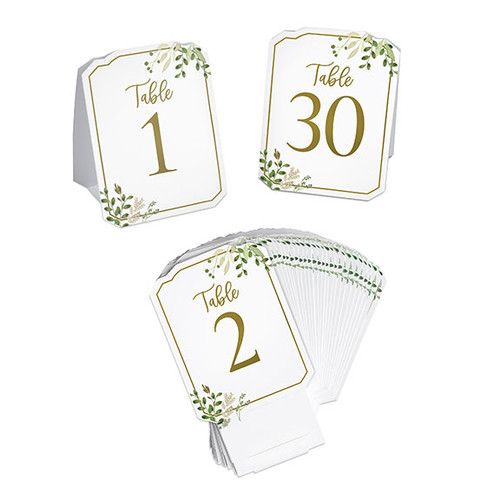 Table Number Tent Cards