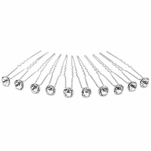 10 x Crystal Bridal Hair Pins