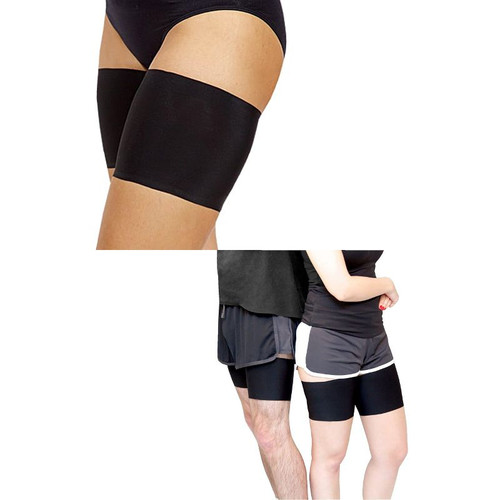 Black Bandelettes Anti Chafing Unisex Thigh Bands Accessory