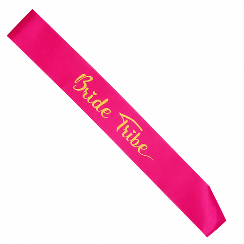 Hot Pink Bride Tribe Sash