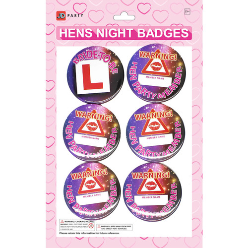 Hens Night Name Tag Badges