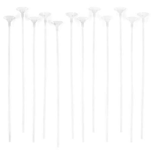 White Balloon Holder Sticks and Cups