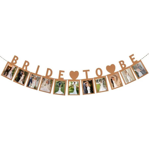 Bride To Be Photo Banner Rose Gold