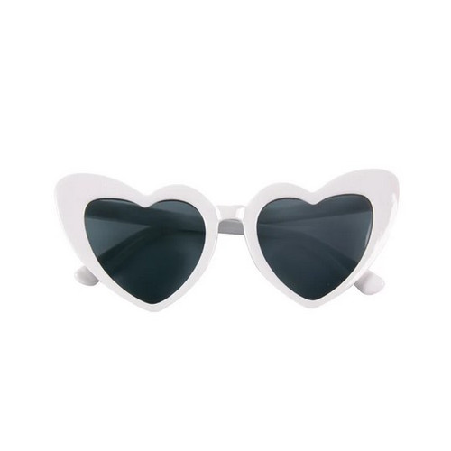 White Heart Shaped Sunglasses