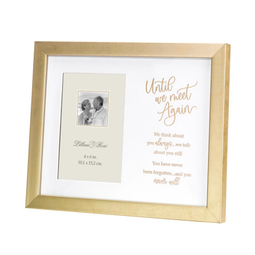 Memorial Gold Photo Frame with Sympathy Verse