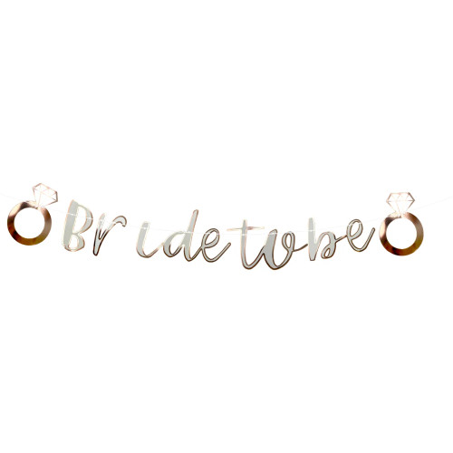 Rose Gold Bride to Be Banner Decoration