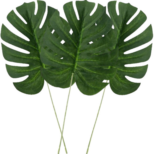 Artificial Palm Leaves on Wire Branch