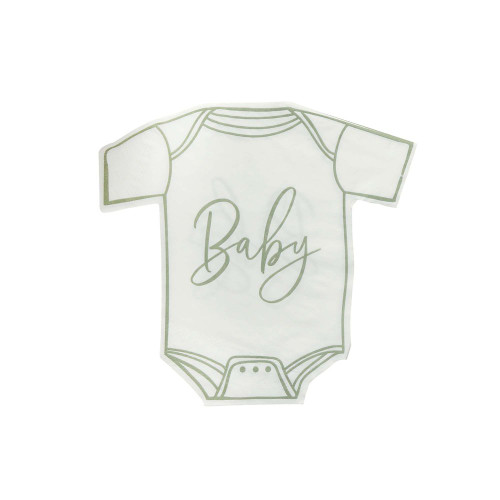 Green Baby Shower Shaped Napkins