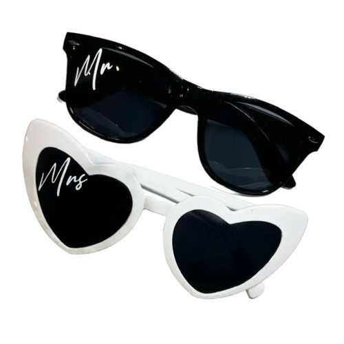 Mr and Mrs Lens Script Sunglasses