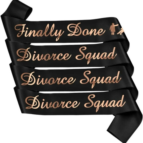 Finally Done Divorce Squad Sash Set