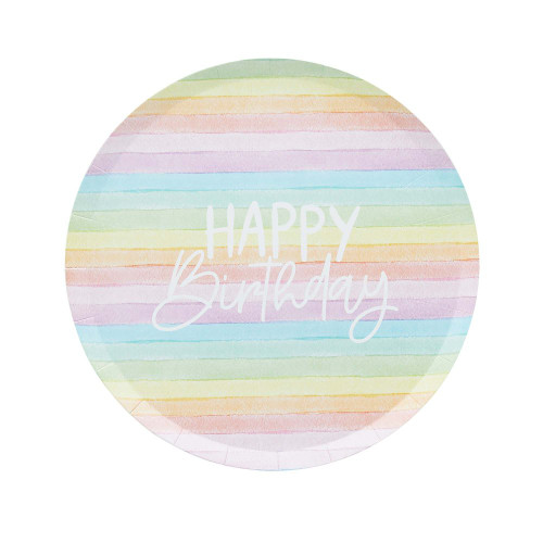 Happy Birthday Pastel Party Plates