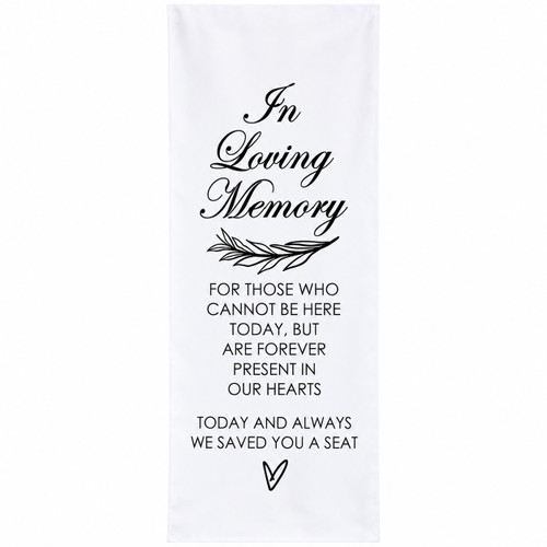 In Loving Memory Wedding Chair Cover Sign