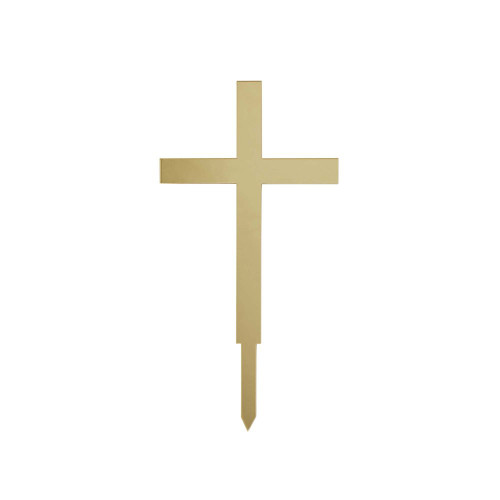 Gold Cross Cake Topper for Religious Celebrations