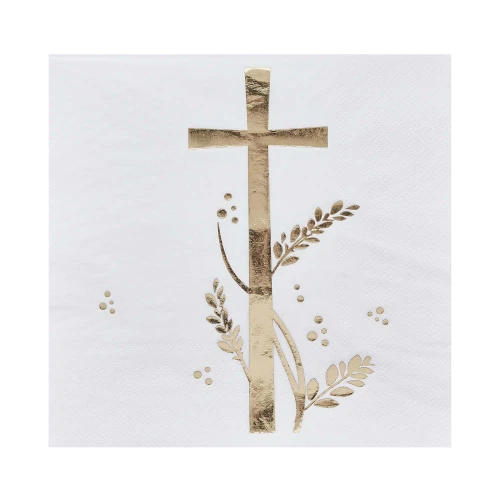 Gold Cross Party Napkins