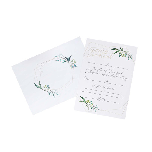Greenery Wedding Invitations with Envelopes
