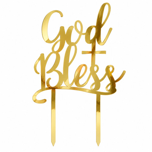 God Bless Cake Topper for Religious Celebrations
