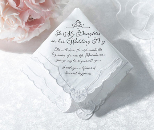 For My Daughter on Her Wedding Handkerchief Gift