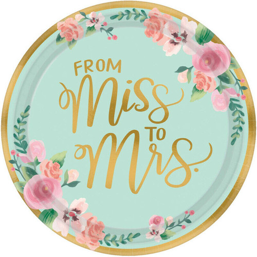 From Miss to Mrs Bridal Shower Plates
