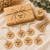 Wedding Brown Kraft Favour Tags with Twine String Scalloped Thank You