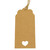 Wedding Brown Kraft Favour Tags with Twine String Rectangle Heart