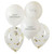 Happy Anniversary White Balloon Bundle with Gold Heart Confetti