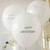Happy Anniversary White Balloon Bundle with Gold Heart Confetti
