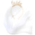 Bride Gold Glitter Headband with Veil