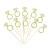 10 x Gold Glitter Diamond Ring Cupcake Toppers