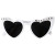 White Heart Shaped Just Married Sunglasses