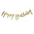 Gold Happy Birthday Banner