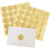 50 x Gold Embossed Heart Stickers