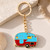 Caravan Camping Key Ring Gift Blue and Red