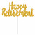 Happy Retirement Gold Cake Topper