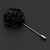 Black Floral Lapel Pin