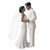 Dark Skin Bride and Groom Wedding Cake Topper with Veil
