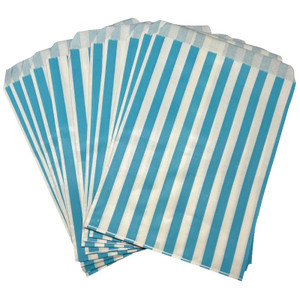 Blue Striped Paper Gift Bags