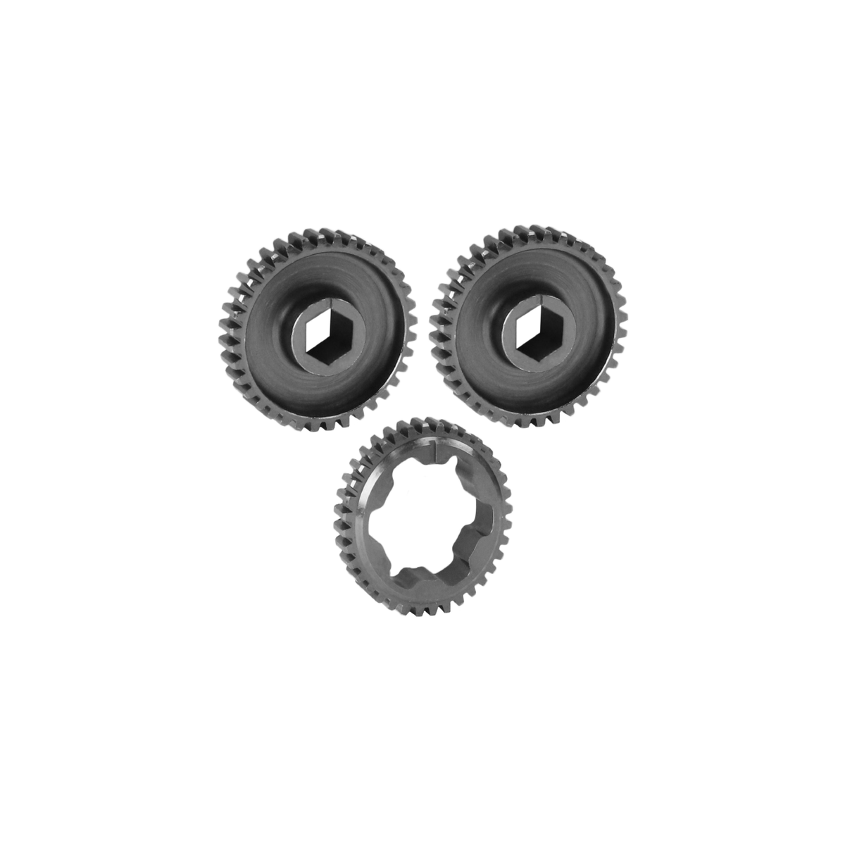2 Motor Gearbox - Through Bore - 1:1 Ratio Gear Bundle
