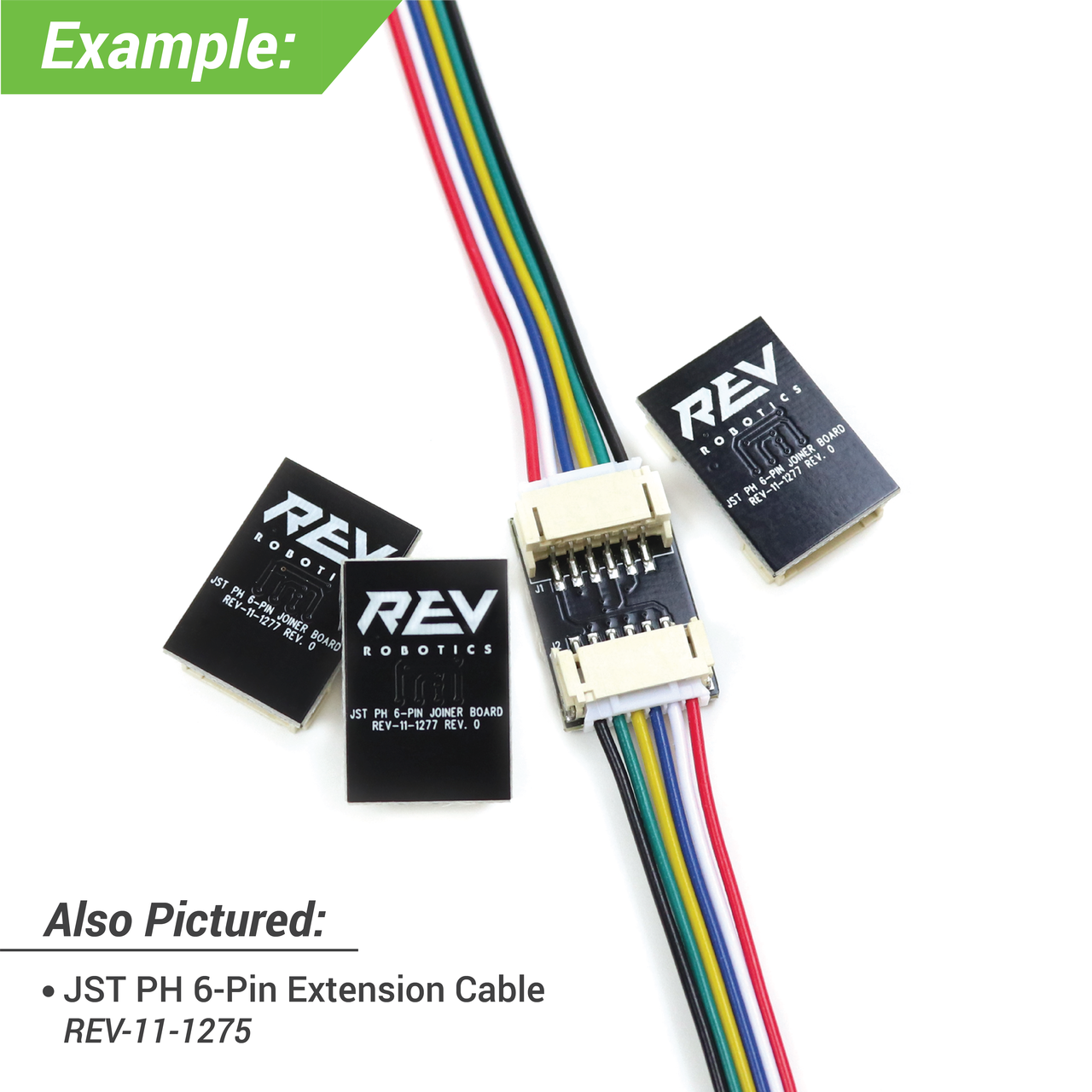 JST PH 6-pin Joiner Board - 4 Pack - REV Robotics
