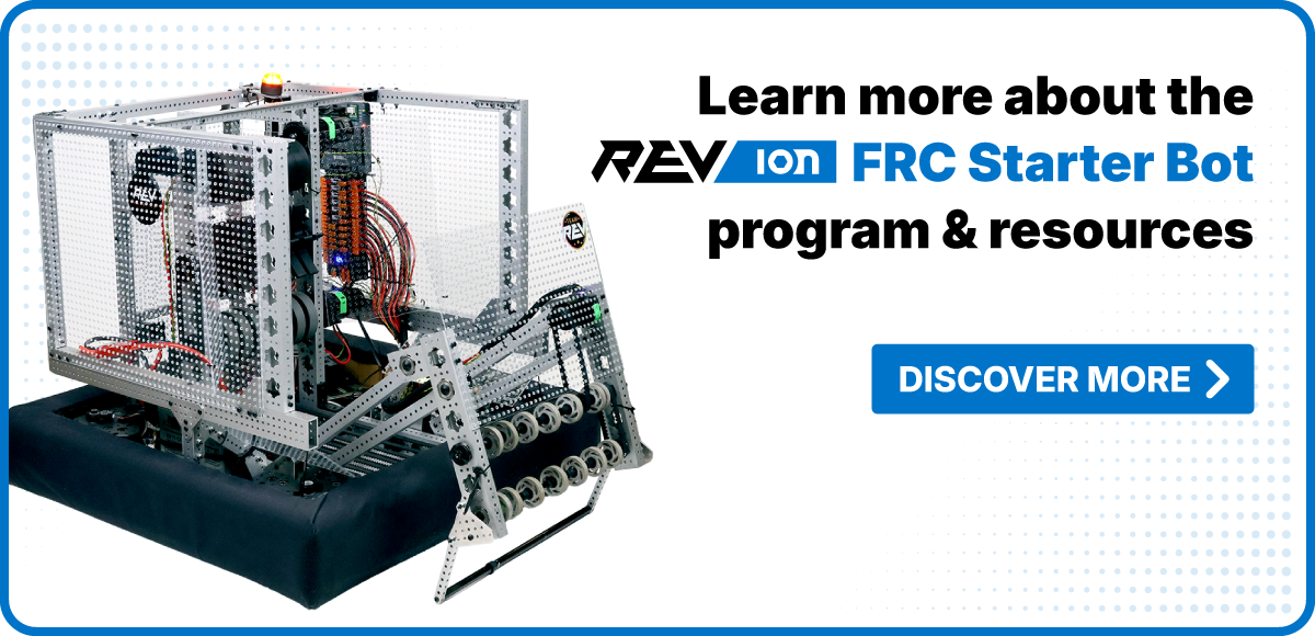 Learn more about the REV ION FRC Starter Bot program and resources