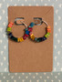 Square Jasper Beaded Hoop Earrings